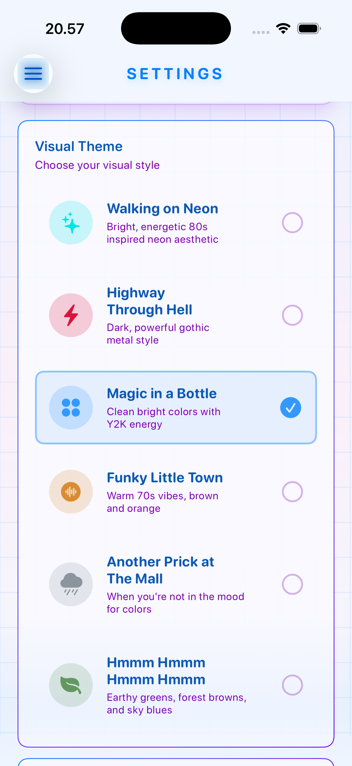 Magic in a Bottle theme