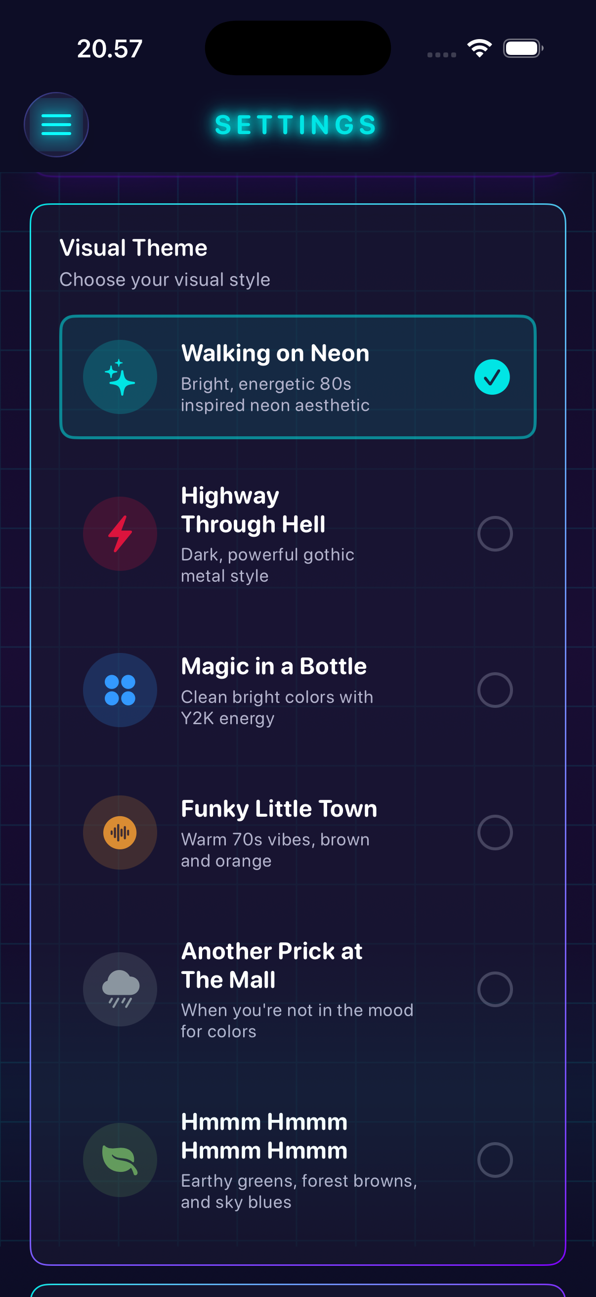 Walking on Neon theme